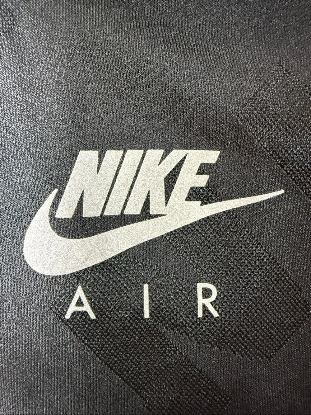 Nike Air Dri-FIT Cropped Long Sleeve Top Black Jacquard Logo 2X